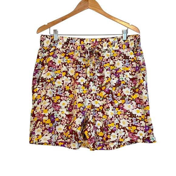 Sanctuary Womens Summer High Waisted Floral Print Shorts Size XXL Multicolor NWT - Picture 1 of 4